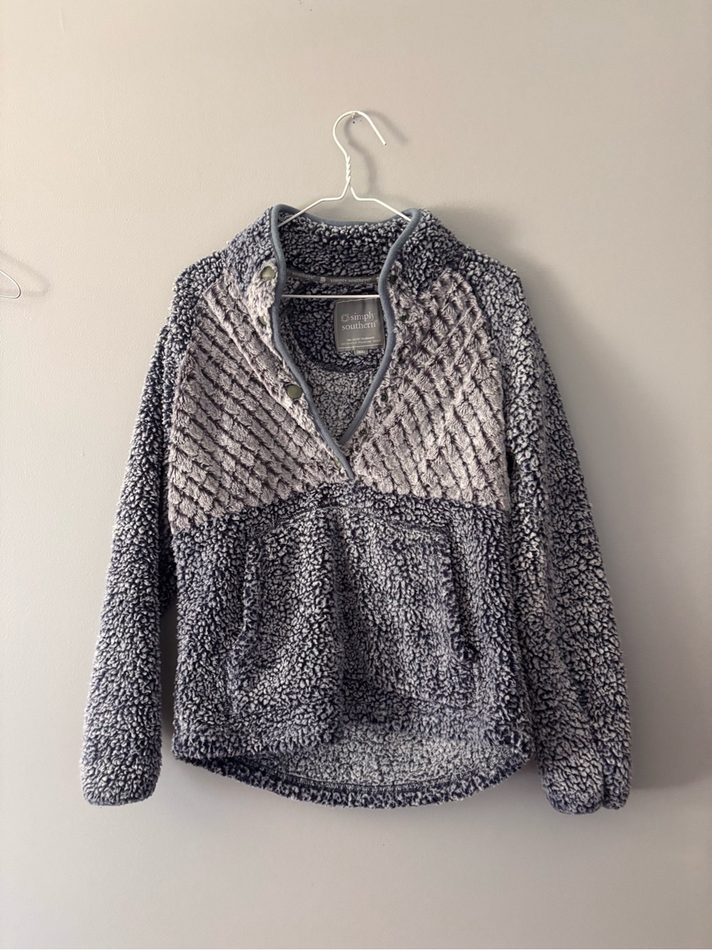 Simply Southern Sherpa/fleece Qtr Zip Small
